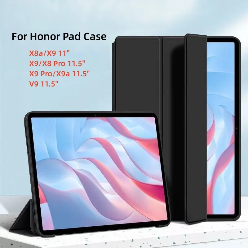 Elegant PU Leather Stand Cover for 11.5-inch Tablets - Soft Silicone Back