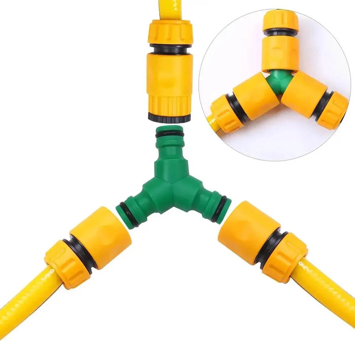 Hose Connector 6 Pcs Garden Quick 1/2&rdquo; End Double Male Hose Coupling Joint Adapter Extender Set For Pipe Tube