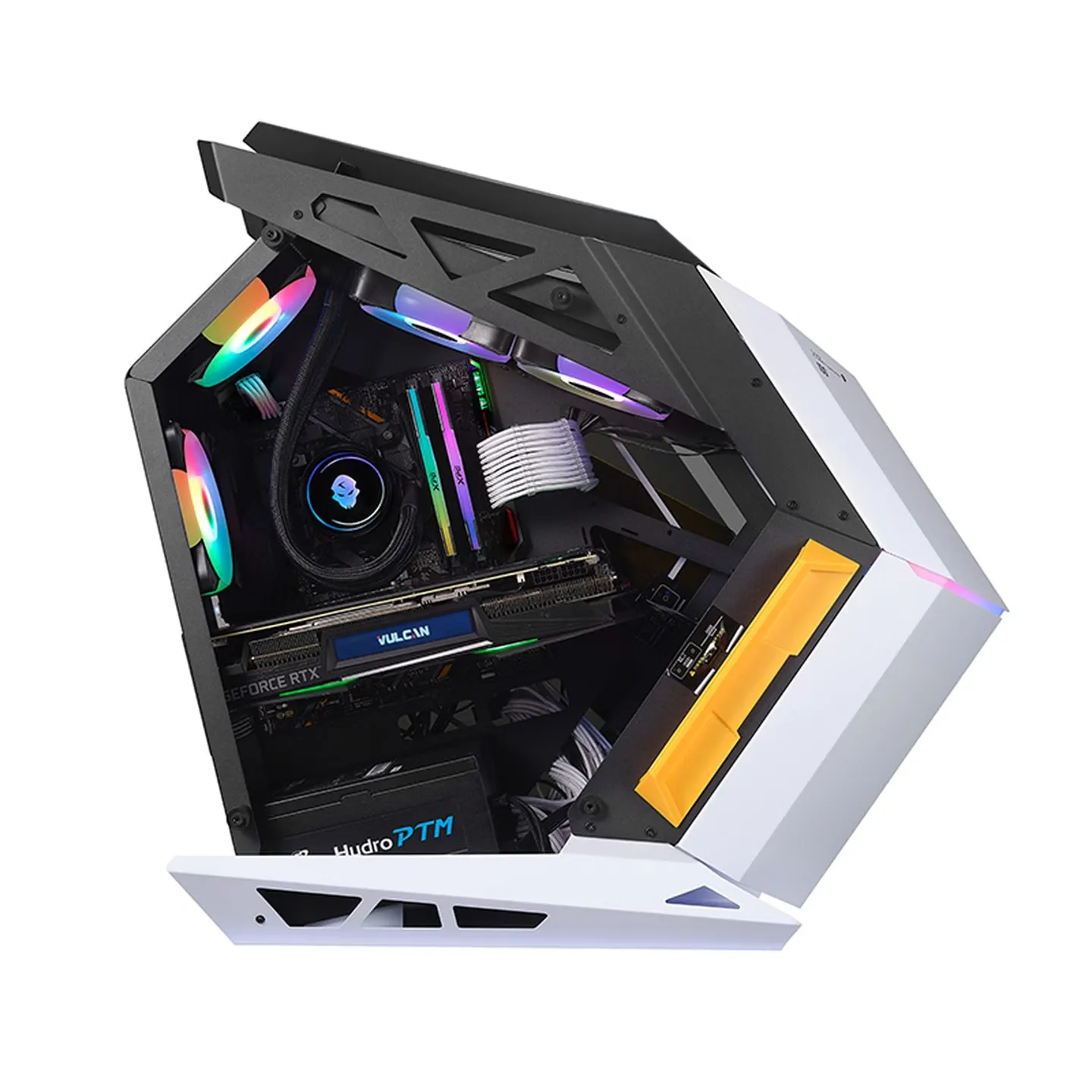 WJCOOLMAN 소울 배틀쉽 에일리언 형태 컴퓨터 케이스 ATX/M-ATX/MINI-ITX 메인보드 호환 240 수냉 시스템