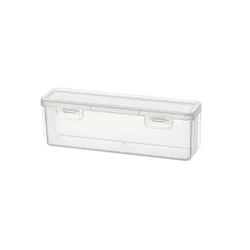 Compact Transparent Cosmetic Brush Storage Box with Dust Cover (Onesize)