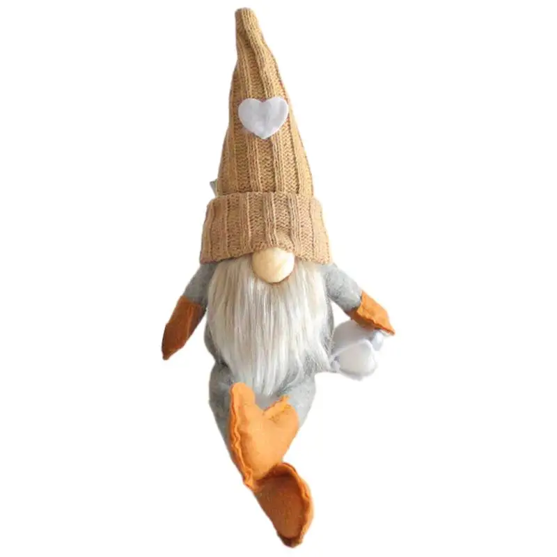 

Long Leg Gnome Decor Knitted Long Legs Faceless Doll Tabletop Centerpiece Dwarf Figurines Home Decoration For Family Friends