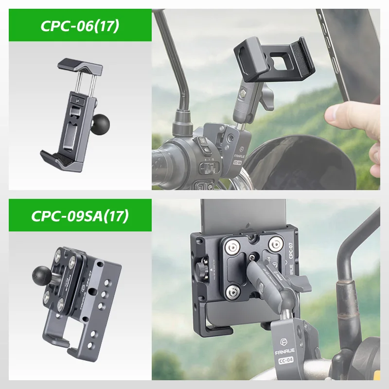FANAUE 17mm Ball Head Adapter Motorcycle Phone Holder Handlebar for DJI GoPro Insta360 Action Camera GPS Holder Accessories 3