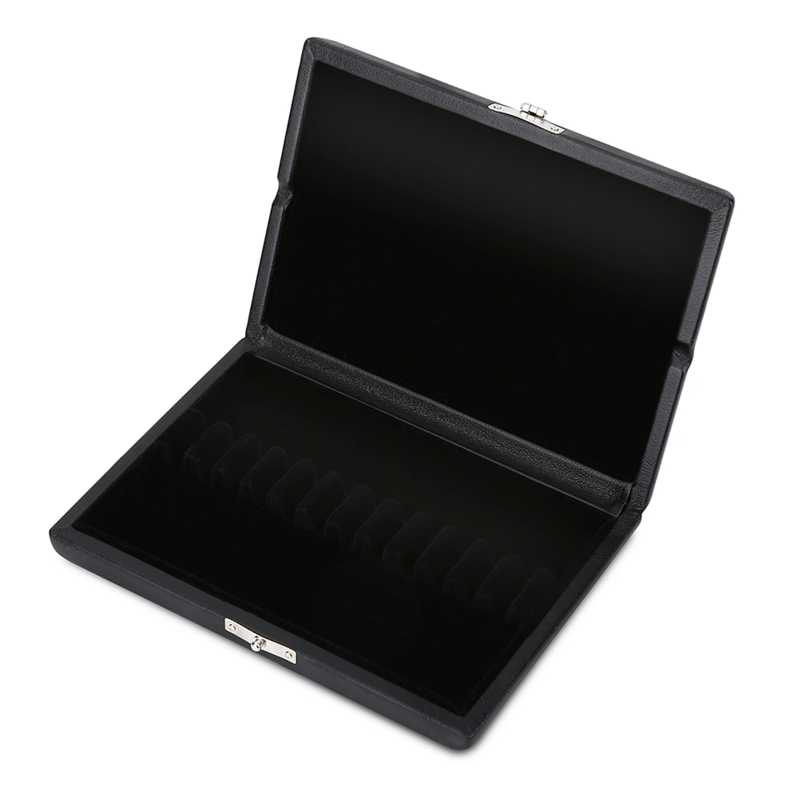 Elegant Wooden Oboe Reed Storage Box with PU Leather Cover - Holds Up to 12 Reeds