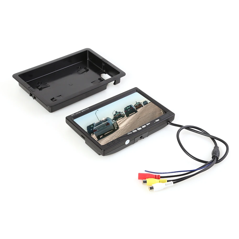 7 Inch Car Monitor TFT LCD HD Screen 2 Way Video Input Pal/ntsc 12v Display For Car Rearview Home Security Camera Accessories