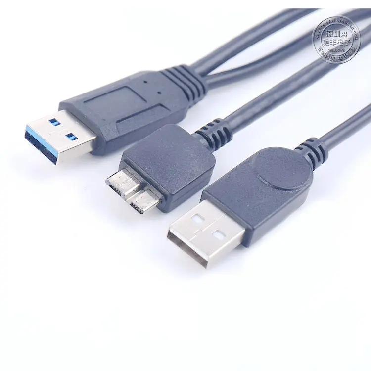 Usb 3.0 Dupla Potência y Forma x tipo a para Micro b de Alta Velocidade até Gbps Cabo de Transferência de Dados para Discos Rígidos Externos - Imagem 5