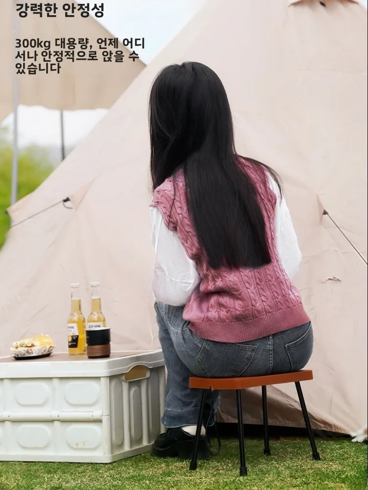 초경량 휴대용 접이식 의자 야외 캠핑 여행용품 낚시 대기열 포켓 펜 홀더 미니 스툴 휴대 간편