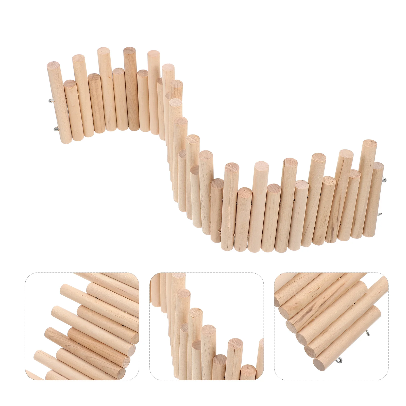 

Hamster Fence Ladder Toy Wooden Accessories Playset Separating Playground Hedgehog Ornament