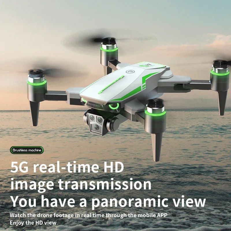 H17 Quadcopter Drone Brushless Optical Flow HD Dual Camera WIFI FPV RC Dron 4K ESC Flight Remote Control Toy Gravity Sensing