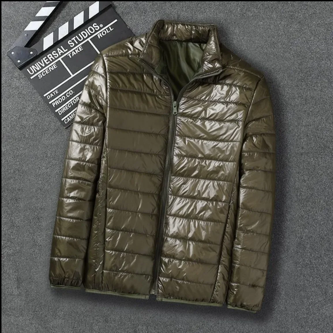 Boutique stand collar army green