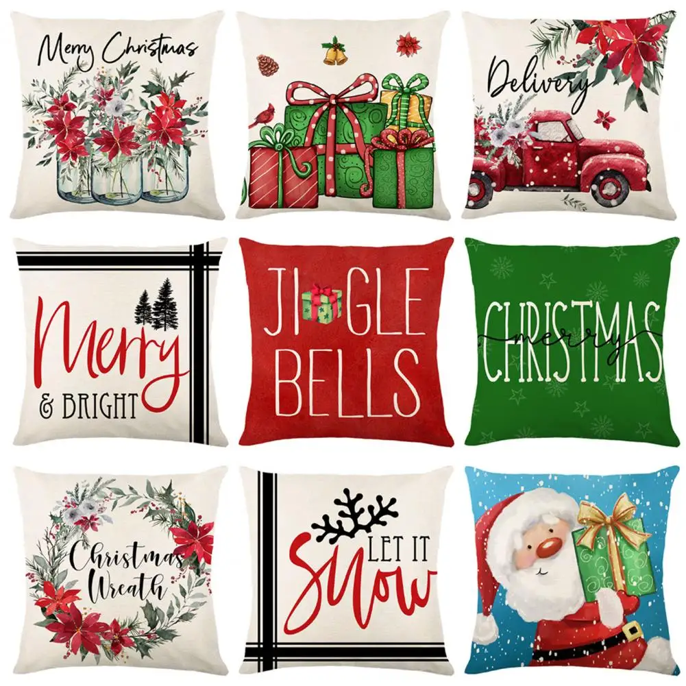 

Practical Square Pillowcase Soft Gift Bright Color Throw Pillow Cushion Cover