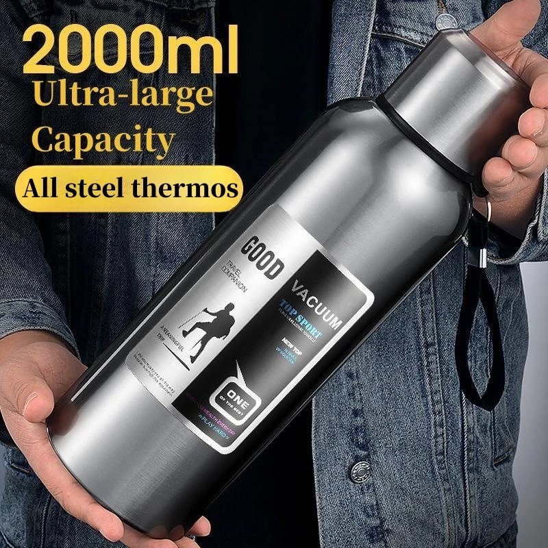 316 Stainless Steel Thermos Large Capacity Portable Sports Travel
