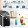 Ice Maker Countertop, LED Display Portable Ice Maker Machine with Handle, 26.5lbs/24Hrs,8 Cubes in 6 Mins,fr Home Kitchen,Office 2