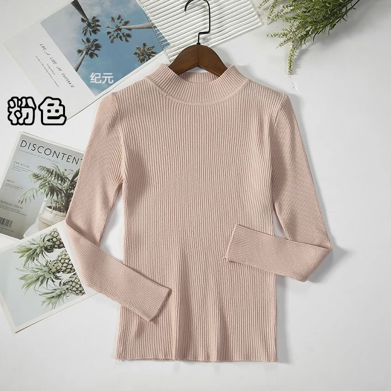 oversized sweaters 2022 New-coming Autumn Winter Tops Basic Turtleneck Pullovers Sweaters Primer Long Sleeve Short Korean Slim-fit tight Sweater brown cardigan Sweaters