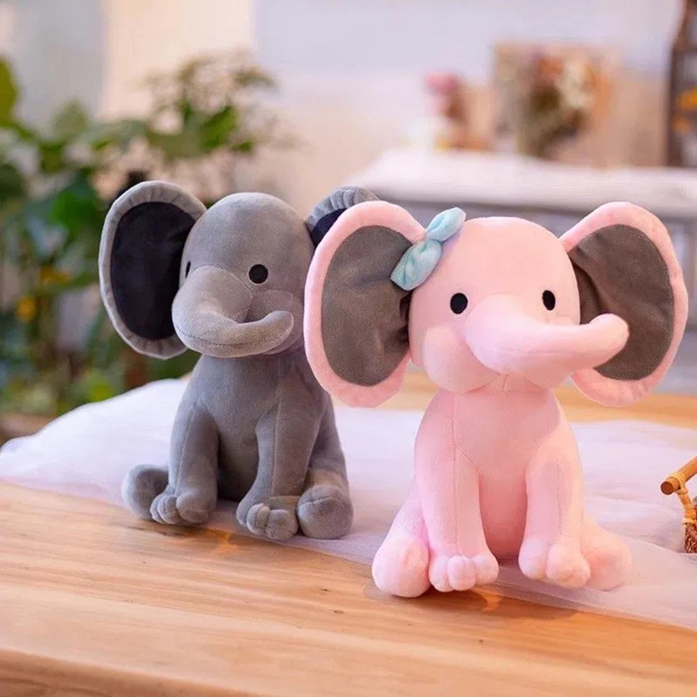 25cm Cartoon Animal Color Ins Soothe The Baby Elephant Plush Toy Couple Elephant Ragdoll Doll Machine Children's Birthday Gifts adorable soft baby elephant cute stuffed animal plush toy elephant doll birthday gift home decoration pink elephant wedding gift