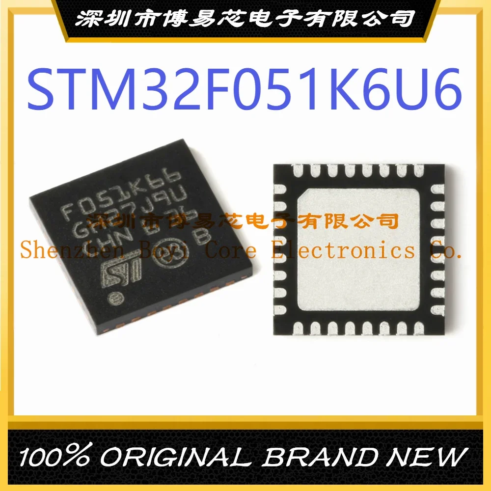 New original STM32F051K6U6 package QFN-32 32-bit ARM micro-control MCU MCU chip IC stm32f051c4t6 stm32f051c6t6 stm32f051c8t6 stm32f051k4t6 stm32f051k6t6 stm32f051k8t6 stm32f051r8t6 stm32f051k6u6 stm32f051k8u6