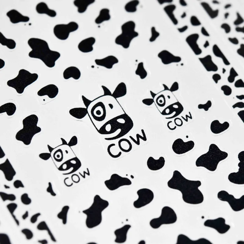 

[Meow.Sensei] Thin Tough 344 Hot Season Cute Nail Stickers Japanese Stickers Nail Stickers Cows Pattern