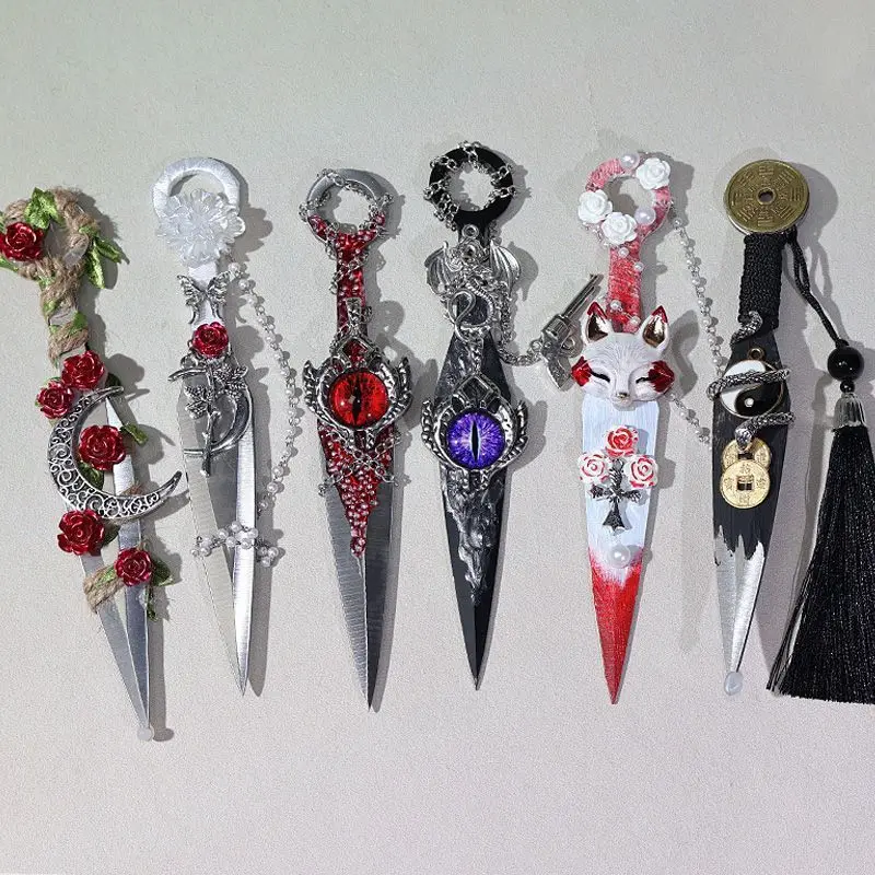 shuriken diy manual Stainless steel metal decorative crafts envelope opener has not been sharpened letter opener sword