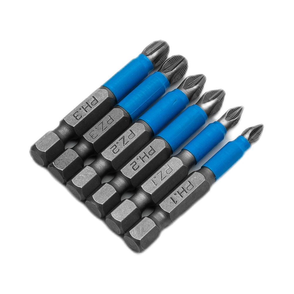 

6Pcs 50mm PH2 Anti-slip Magnetic Hex Shank Cross Head Electric Screwdriver Bit Set Professional Precision Hand Repair Tools