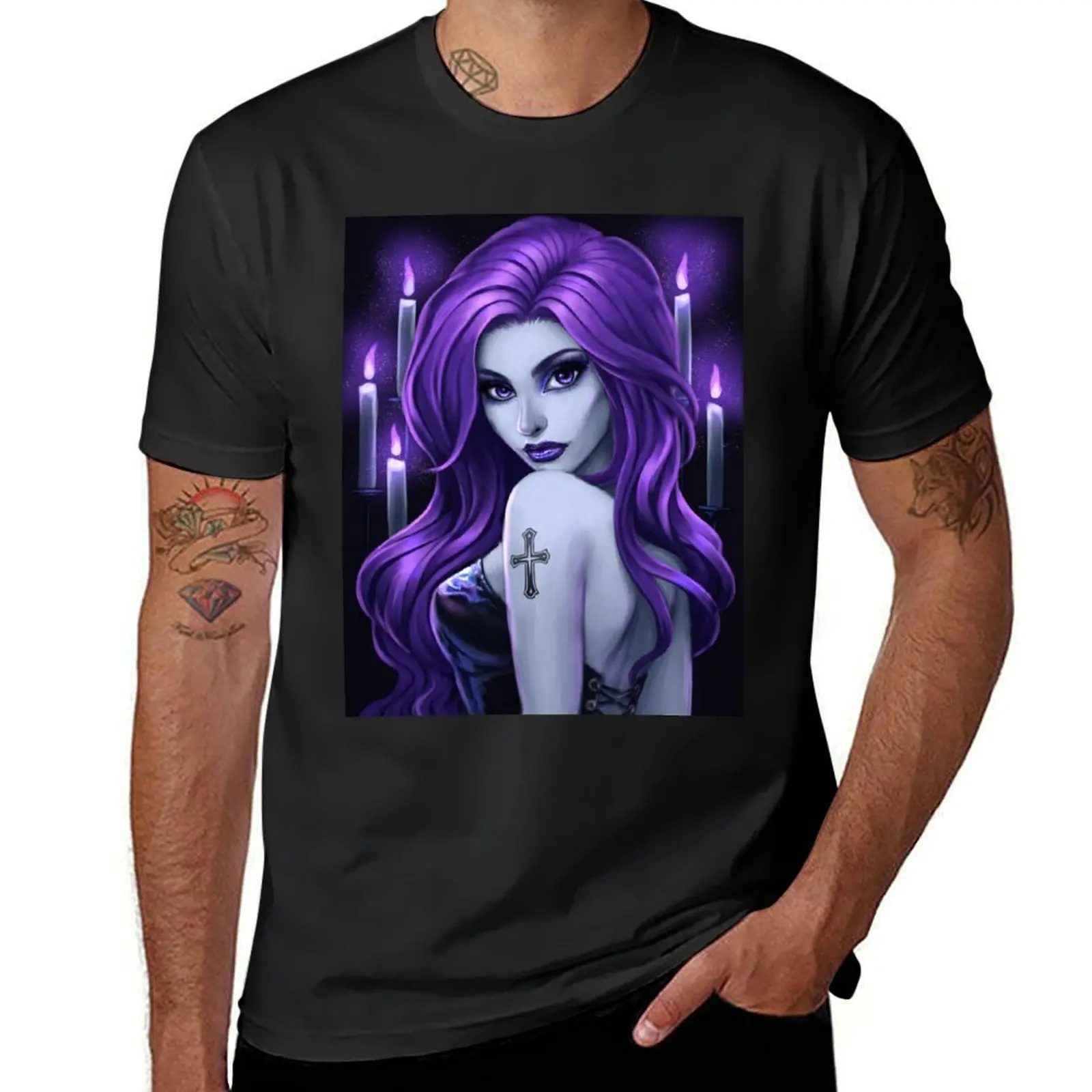 Goth Beauty - Purple T-Shirt customs design your own blanks mens white t shirts