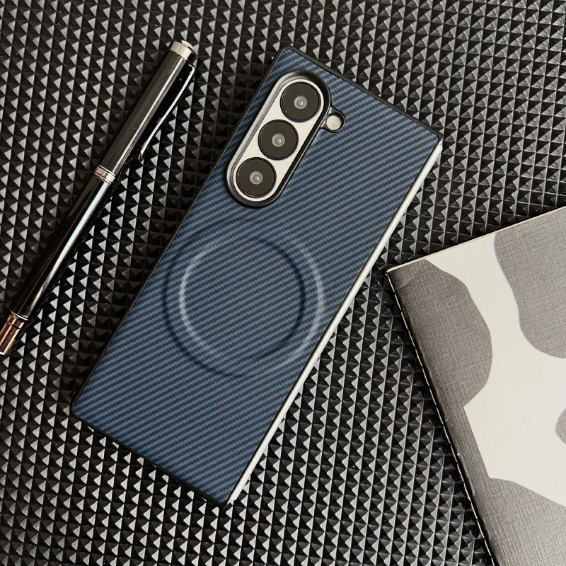 Magsafe Magnetic Phone Case with Hard PC & Carbon Fiber Texture Cover