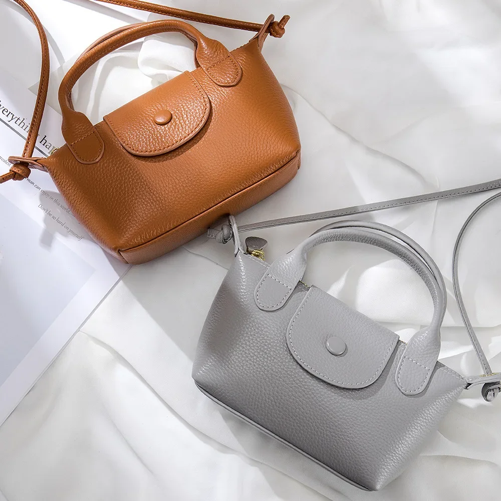 Brand Fashion Trend Crossbody Hobo Designer Handbags Women's Genuine Leather Casual Vintage Tote Shoulder Messenger Bag For Girl