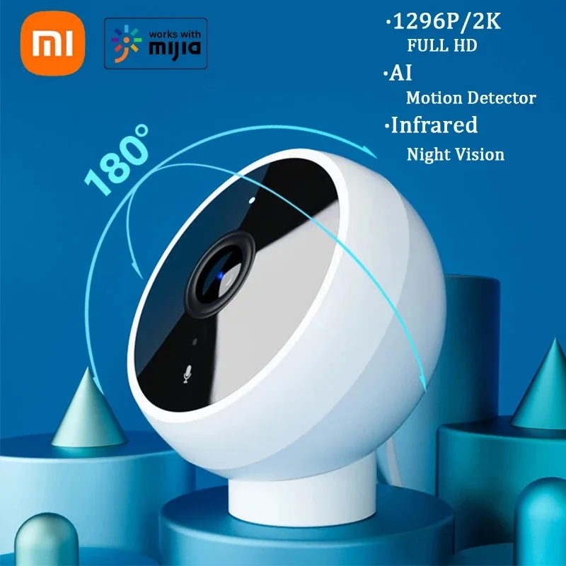 Умная IP-камера Xiaomi, 2K, 1296P, Full HD, ИК, ночное видение