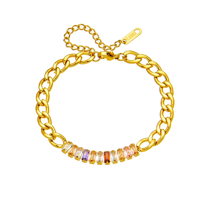 316L Stainless Steel Gold Color Charm Bangle Bracelet For Women Rustproof Wrist Jewelry Party Gifts Bijoux DIEYURO bracelet jewelry