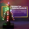 JCD 3D xmas Tree Soldering Practice Electronic Science Assembly Kit 3 Color/ NoFlashing LED PCB DIY Electronics Solder iron Kits 5