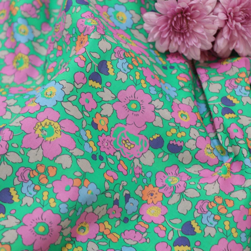New Betsy Floral 100% Cotton 80S Like Liberty Fabric Stampa Digitale Per Cucire Abiti In Tessuto Gonna Bambini Designer Popeline Soft