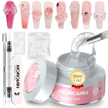 Gel per unghie solido non appiccicoso da 30 ml per l'estensione delle unghie Gel duro a lunga durata Gel per modellare le unghie fai da te a casa