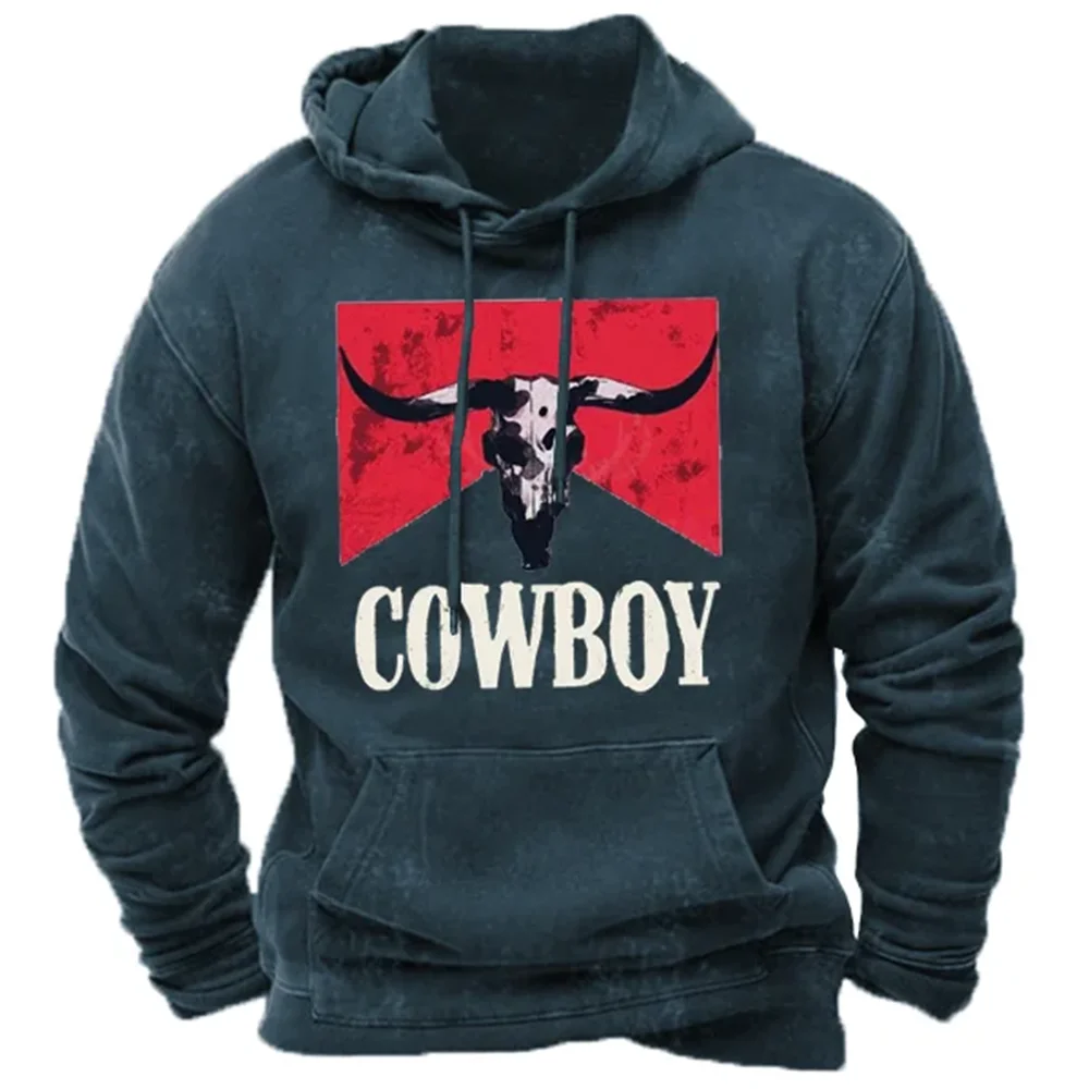 thumbnail image 1 of Nueva sudadera con capucha para hombre, sudadera con capucha con estampado de vaquero en 3D, camisetas de gran tamaño para hombre, ropa holgada vintage de Yellowstone para hombre, 1 of 5