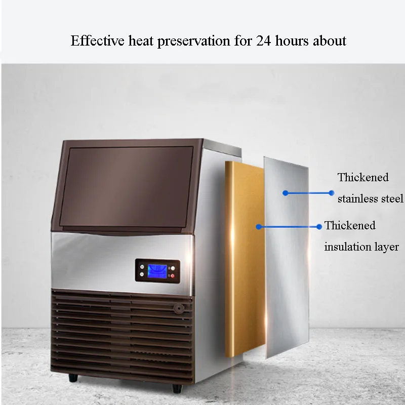 40kg Commercial Ice Maker Machine Square Ice Machines Countertop Portable  Ice Cube Maker Machine With Smoothie Function - Ice Machine - AliExpress