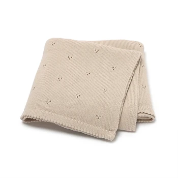 Coperta per bambini in maglia di cotone passeggino neonato fasciatoio avvolgente moda culla solida plaid sacco a pelo infantile ragazzi ragazze 90 * 70 cm super morbido