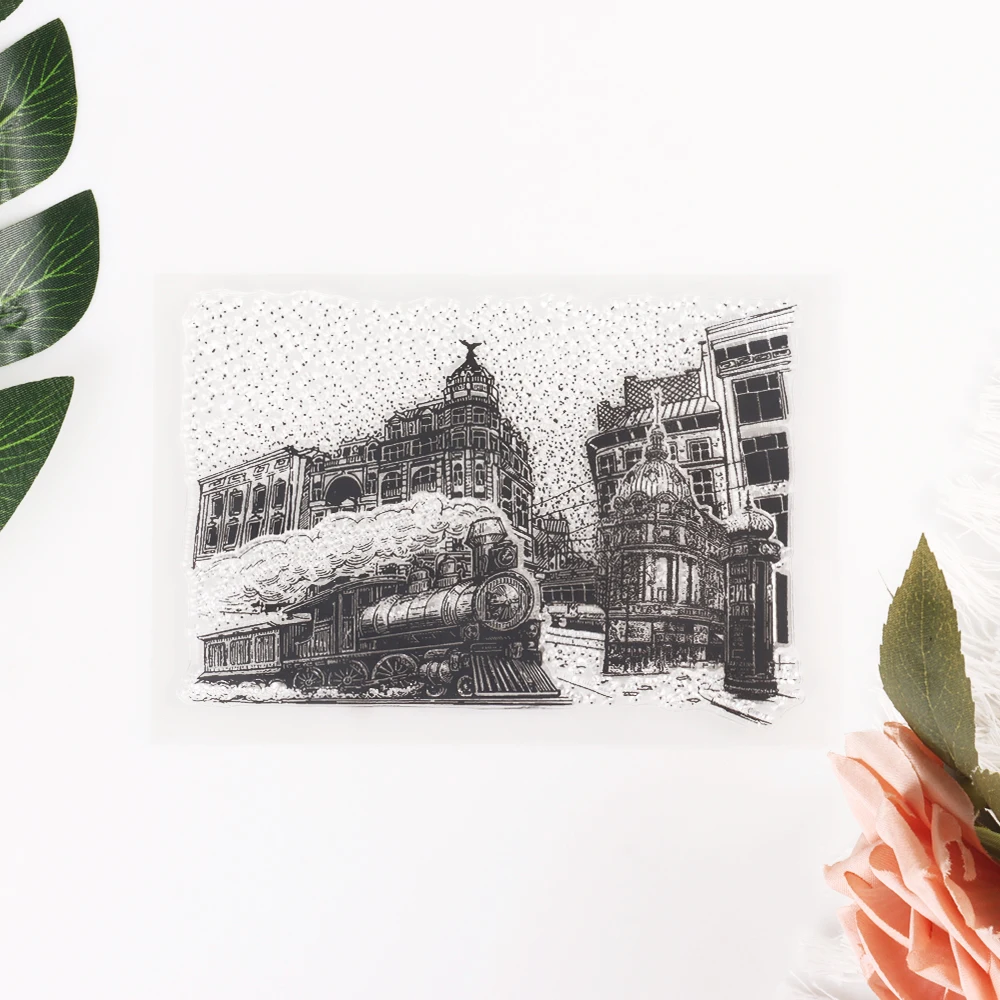 City Street Series Clear Silicone Stamps Journal Handbook DIY Scrapbooking Decoration Collage Craft Aesthetic Stamps Rubber