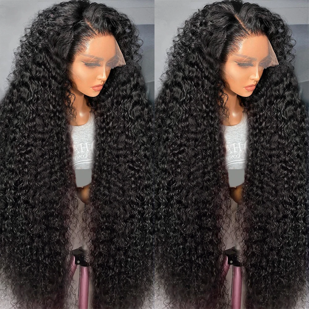

Water Curly 13x4 13x6 Lace Frontal Human Hair Wigs 250% 30Inch Loose Deep Wave 7x5 Glueless Wig Ready To Wear Wig For Women