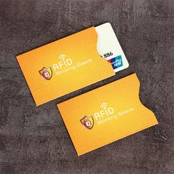 Set of 5 Stylish RFID Blocking Credit Card Protector Sleeves (YELLOW)