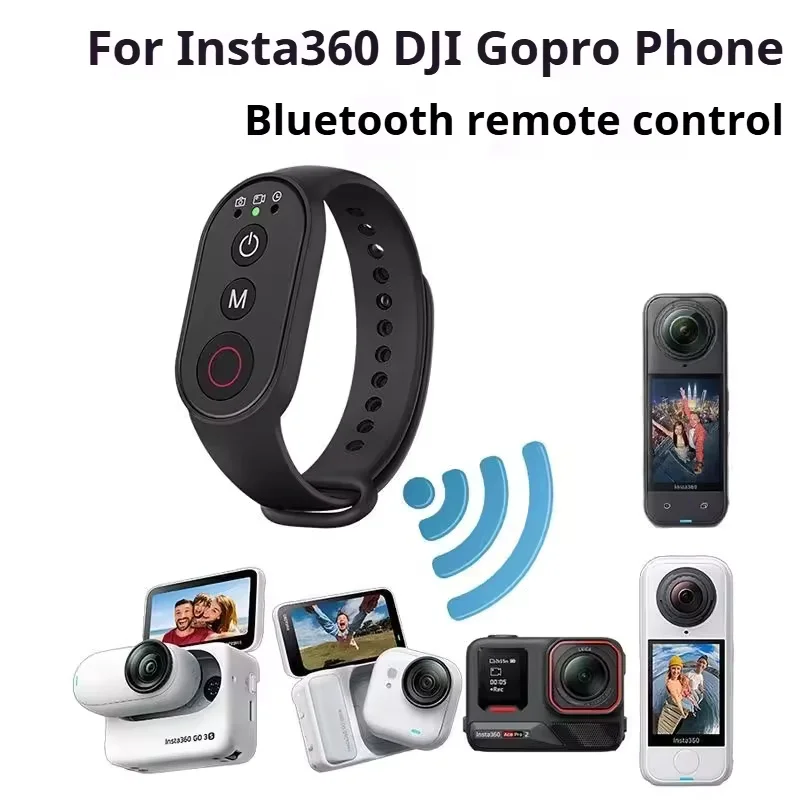 DJI Action 6 5 4 3 Insta360 GoPro 사진 무선 셔터 셀카 스포츠 Vlog 카메라용 블루투스 손목밴드 리모컨