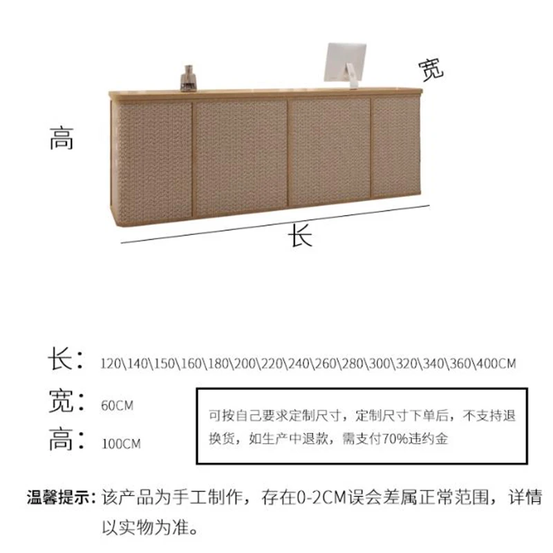 Modern Business Counter Reception Desks Front Desk Wooden Cashier Reception Desks Simple Design Office Furniture Receptie LLRD