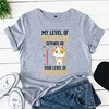 My Level of Sarcasm Depends on Your Level of Stupidity Print Women T-shirts Cat Tops T Shirt Harajuku T Shirt for Women Clothing 5