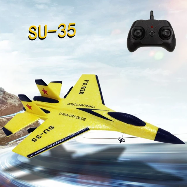 FX-620 SU-35 rc avião de controle remoto 2.4g controle remoto lutador hobby  avião planador epp espuma brinquedos rc avião crianças presente