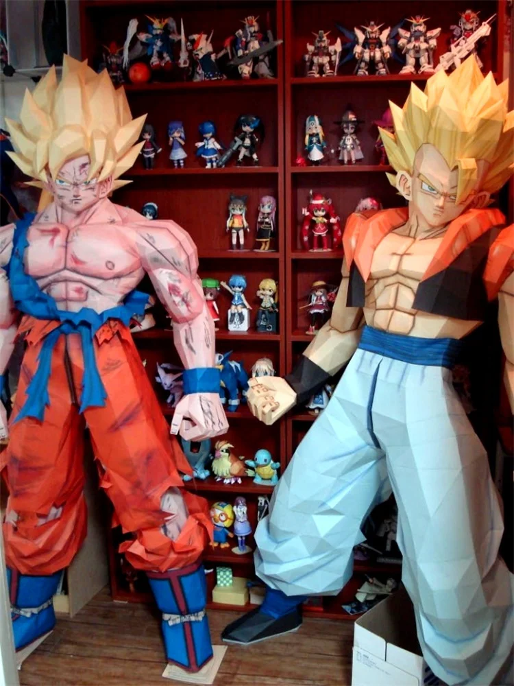 Goku Gogeta Model Dragon Ball Z Anime Paper Figure Papercraft