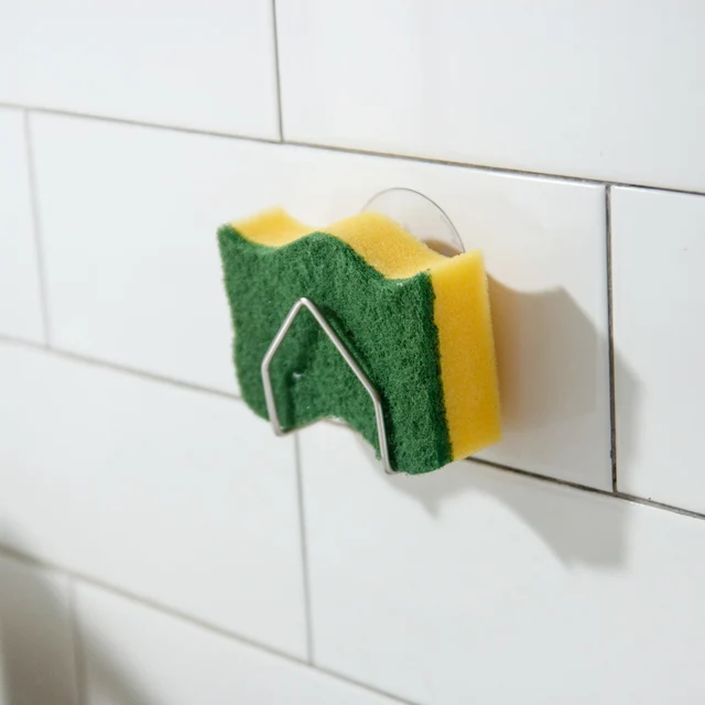 휴대용 스테인리스 스틸 흡입 컵 싱크 랙