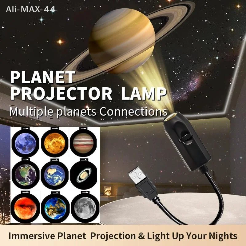 USB 달 지구 360도 프로젝션 램프 별이 빛나는 하늘 야간 조명 어린이를위한 원격 제어 침실 생일 선물 홈 분위기