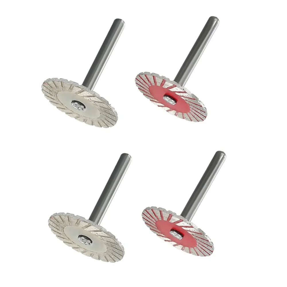 

4PCS 6mm Shank Circular Saw Blades Wood Metal Stone Cutting Blade Discs With Mandrel Rotary Diamond Turbo Disc Granite Marble