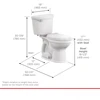 Two-Piece Toilet with Slow-Close Seat and Wax Ring, Elongated Front, Standard Height, White, squat potty 5