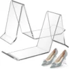 2 Pcs Acryl shop Display Stands Shopping Mall Sandal Racks Sneaker Holders 1