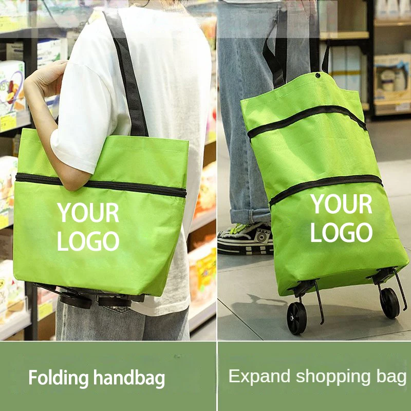 

Retractable With Wheels Tote Bag Shopping Bag For Promotion Advertisement 20 Pcs Wholesale Custom Logo Or Image Convenient Bags
