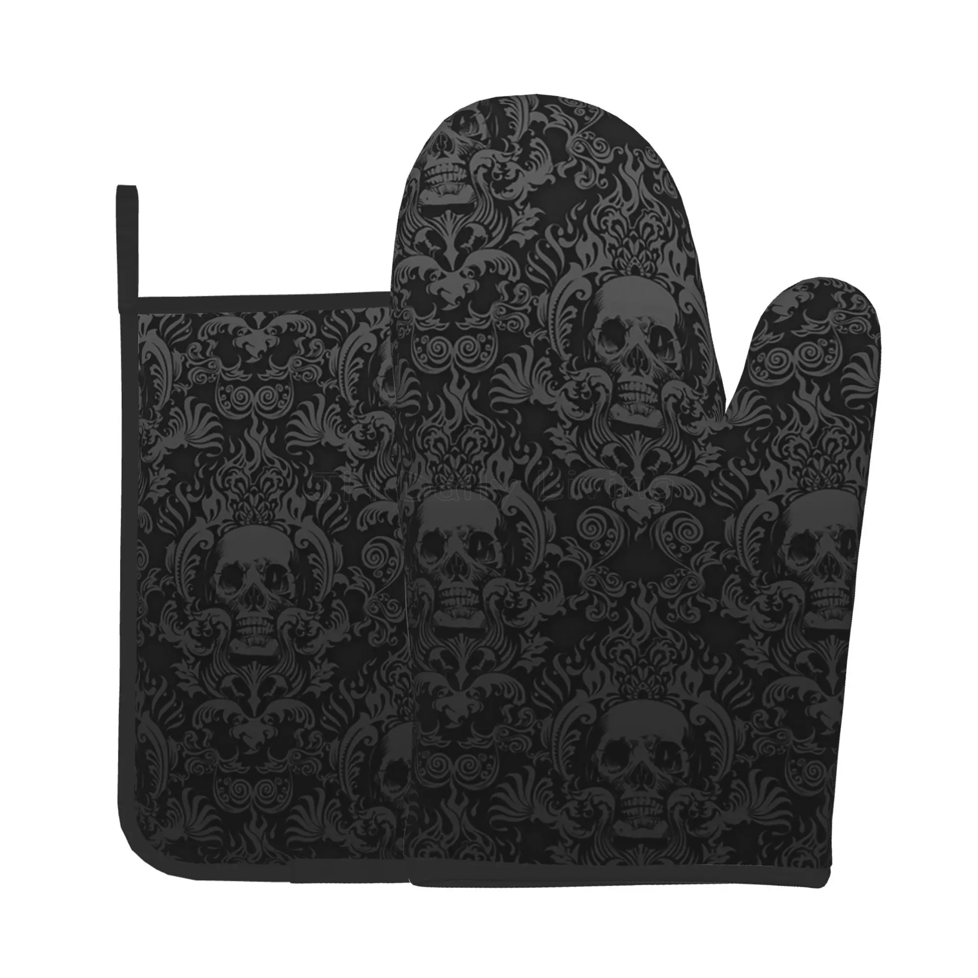 Gothic Skulls damask universal Car Seat Covers