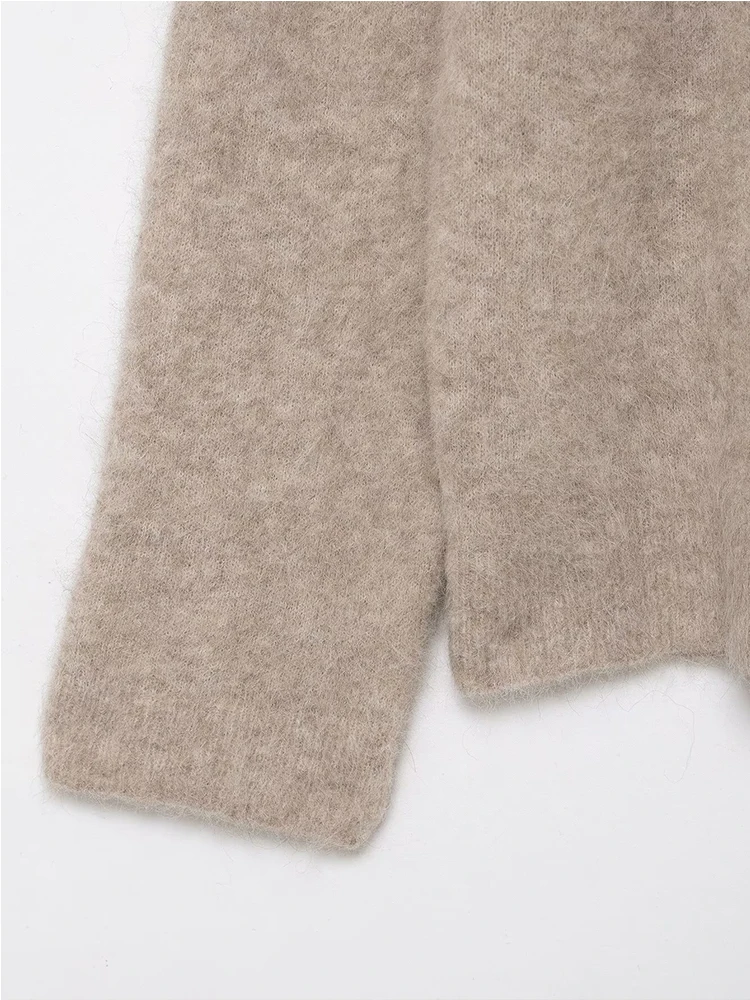 Chic Autumn Knitted Pullover Women Vintage Jacquard Sweater Fashion Casual Long Sleeve Female Elegant Knitwear Top