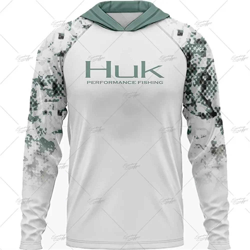 HUK Hooded Fishing Shirts Upf 50 Long Sleeve 3